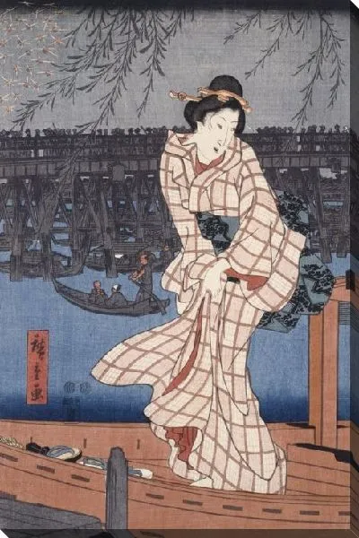 Картина Вечер на реке Сумида (1847-1848) (Evening on the Sumida river)