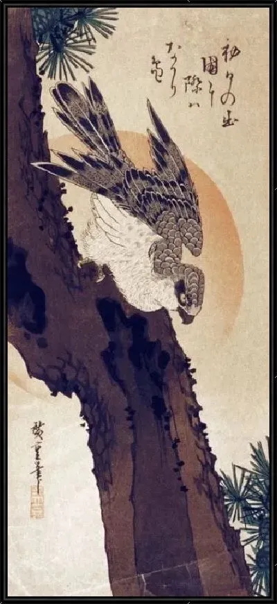 Картина Ястреб на сосне (Hawk on a Pine Tree)