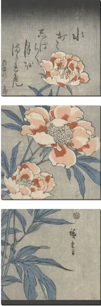 Картина Три пиона (1830) (Three Peonies)