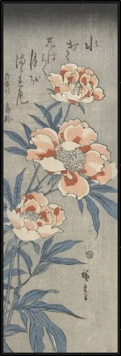 Картина Три пиона (1830) (Three Peonies)