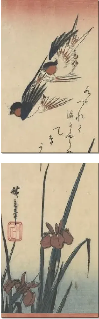 Картина Птицы и ирисы (1830) (Birds and Iris)