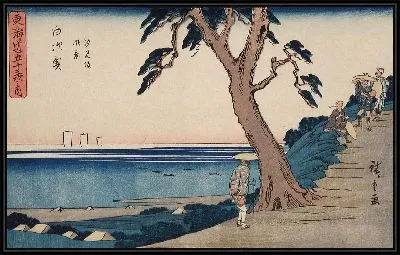 Картина Вид на склон Шимазаки (1841-1842) (Shirasuka, View at Shomizaki Slope)