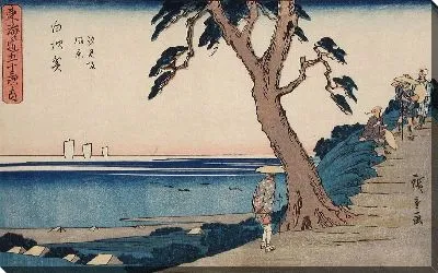 Картина Вид на склон Шимазаки (1841-1842) (Shirasuka, View at Shomizaki Slope)