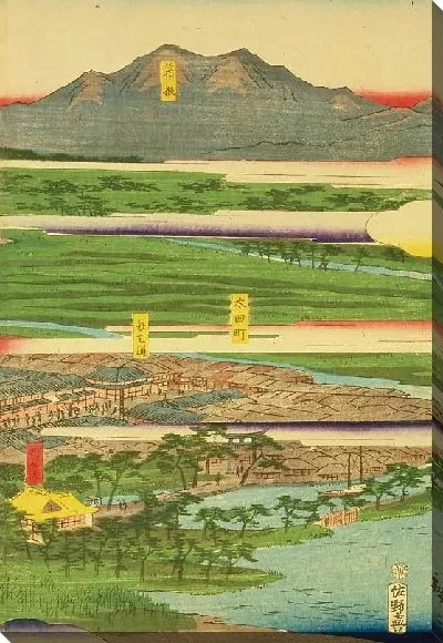 Картина Канагава (1861) (Kanagawa, Noge, and Yokohama; Evening Scene of Yokohama)