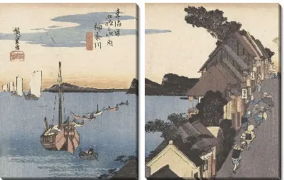 Картина Канагава (1828-1835) (Kanagawa, bergopwaarts)