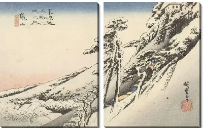 Картина После снегопада (1828-1835) (Kameyama, een opklaring na sneeuwval)