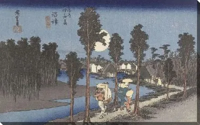 Картина Нумадзу в сумерках (1828-1835) (Numazu in de avondschemering)