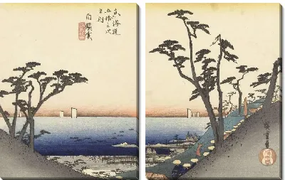 Картина Под горой (1828-1835) (Shirasuka, bergafwaarts)