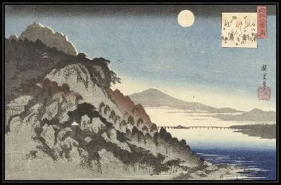 Картина Исияма (1833-1837) (Herfstmaan te Ishiyama)