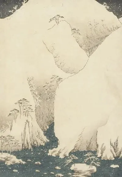 Картина Горы и реки (1857) (Mountains and River along the Kisokaido)