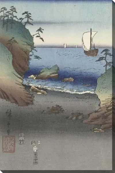 Картина Пейзаж (1853) (De elegante prins Genji te Suma)