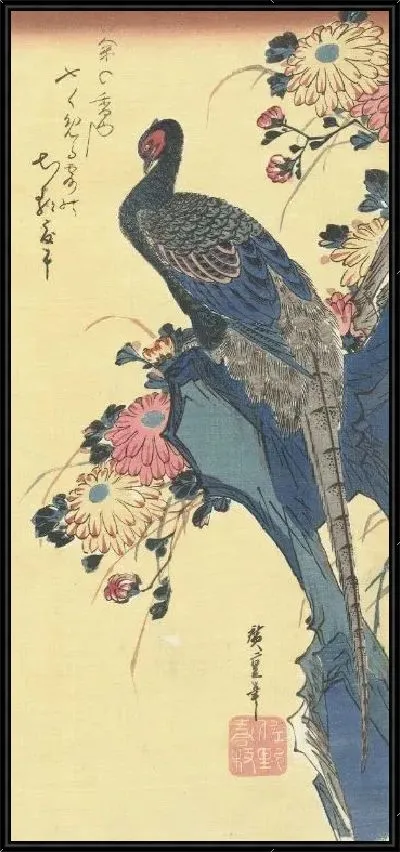 Картина Фазан (1833-1837) (Fazant en chrysanten)