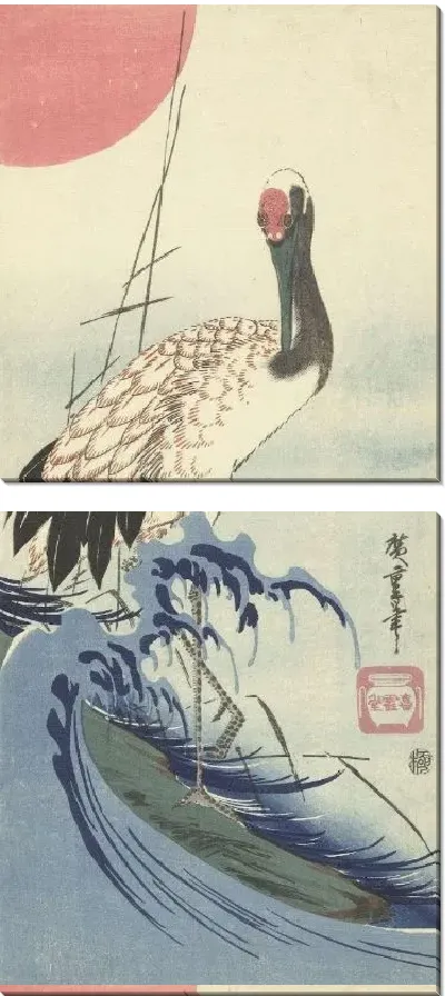 Картина Журавль и восходящее солнце (1840-1850) (Kraanvogel en rijzende zon)