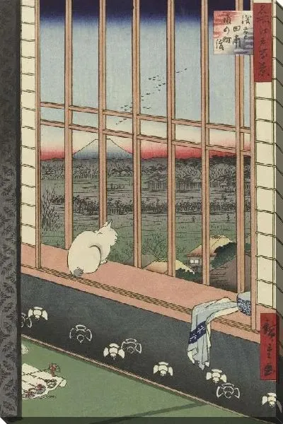 Картина Красивый вид (1857) (Tempelstoet te Torinomachi in de rijstvelden van Asakusa)