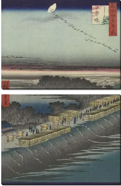 Картина Красивый вид (1857) (Gezicht op de Nihondijk bij het Yoshiwara)
