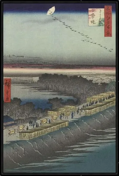 Картина Красивый вид (1857) (Gezicht op de Nihondijk bij het Yoshiwara)