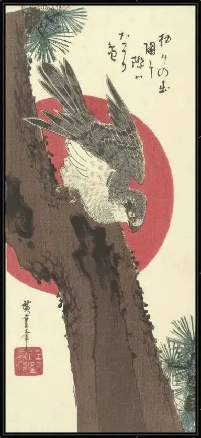 Картина Ястреб на сосне (1833-1837) (Havik op pijnboom)