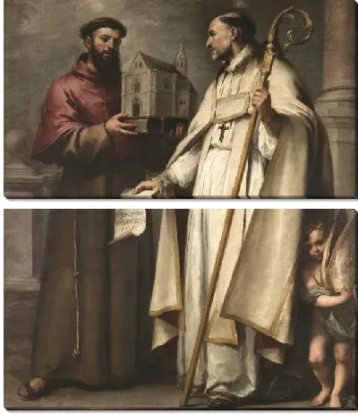 Картина Святой Линдер и Святой Бонавентуре (1665-1666) (Saint Leander and Saint Bonaventure)