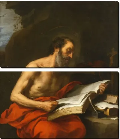 Картина Святой Иероним за чтением (1652) (Saint Jerome reading)