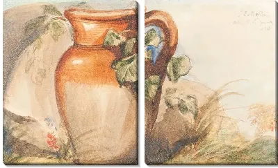 Картина Кувшин (1842) (Study of a Pottery Jug [recto])