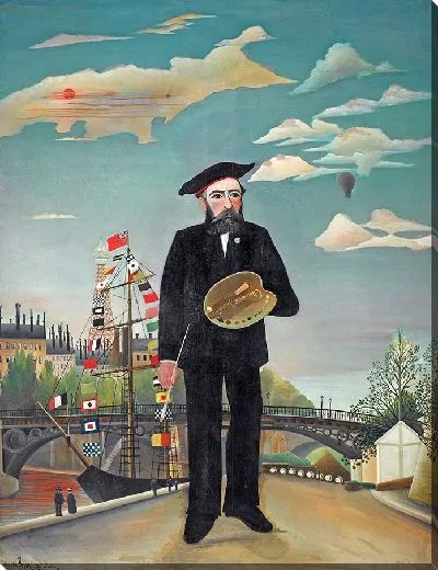 Картина Автопортрет на фоне пейзажа (1890)