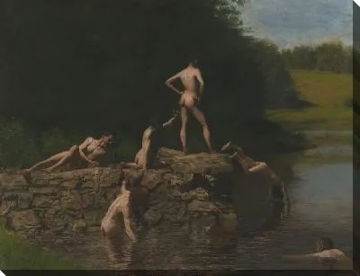 Картина Плавание (1885) (Swimming)