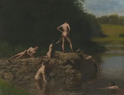 Картина Плавание (1885) (Swimming)