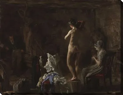 Картина Мастерская (1876-1877) (William Rush Carving His Allegorical Figure of the Schuylkill River)