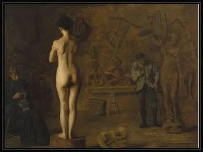 Картина Мастерская (1908) (William Rush Carving His Allegorical Figure of the Schuylkill River)