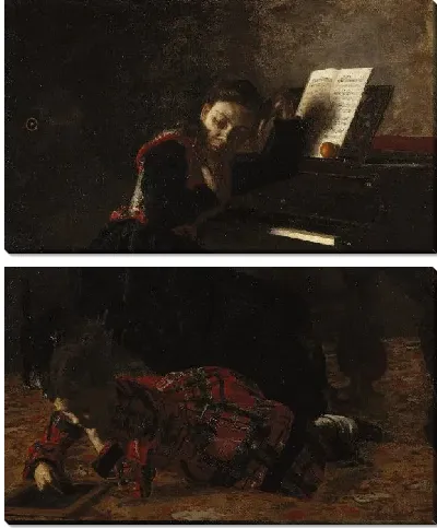 Картина Главная сцена (1871) (Home Scene)