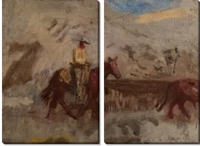 Ковбой на работе (1887) (Sketch of a Cowboy at Work)