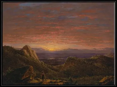 Картина Утро на долине Гудзона (1848) (Morning, Looking East Over the Hudson Valley from the Catskill Mountains)
