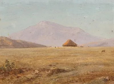 Картина Горное плато с хижиной (1890) (Ecuador ?, mountain plateau with hut)