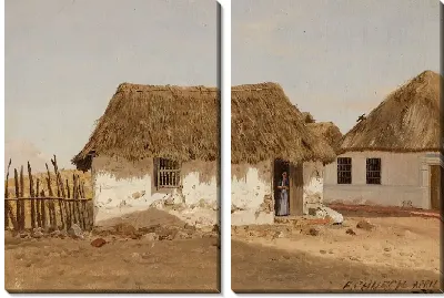 Картина Два дома (1853) (Colombia, Barranquilla, Two Houses)
