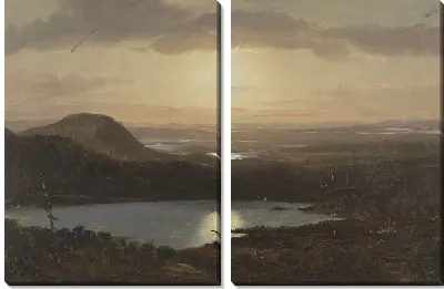 Картина Озеро (1850-1860) (Eagle Lake Viewed from Cadillac Mountain, Mount Desert Island, Maine)
