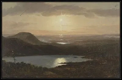 Картина Озеро (1850-1860) (Eagle Lake Viewed from Cadillac Mountain, Mount Desert Island, Maine)