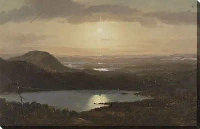 Картина Озеро (1850-1860) (Eagle Lake Viewed from Cadillac Mountain, Mount Desert Island, Maine)
