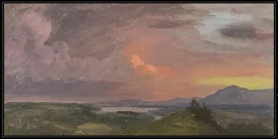 Картина Закат в долине Гудзона (1870-1875) (Sunset in the Hudson Valley)