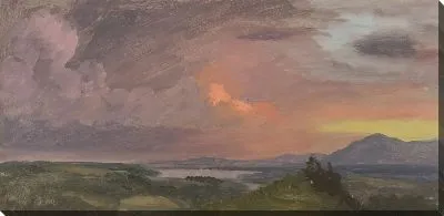 Картина Закат в долине Гудзона (1870-1875) (Sunset in the Hudson Valley)