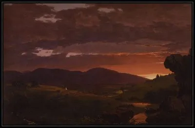 Картина Сумерки (1850) (Twilight, "Short Arbiter 'Twixt Day and Night" (Sunset))