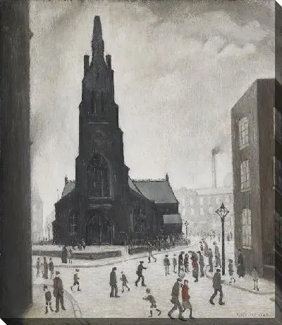 Картина Улица (Церковь Святого Симона) (1928) (A Street Scene (St Simon's Church))