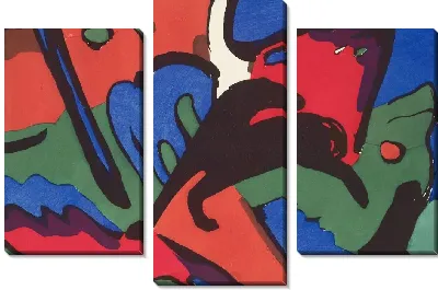 Картина Синий всадник (1912) (Der Blaue Reiter (The Blue Rider))
