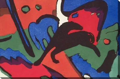 Картина Синий всадник (1912) (Der Blaue Reiter (The Blue Rider))