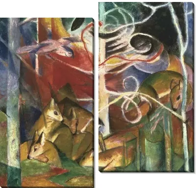 Картина Олень в лесу (1913) (Deer in the Forest I)