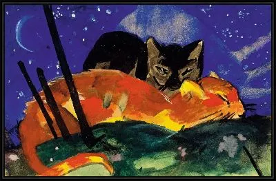 Две кошки (1913) (Two Cats, postcard from Sindelsdorf to Lily Klee Munich)