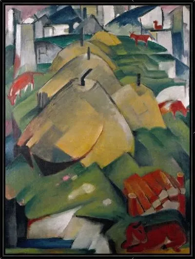 Картина Альпийская сцена (Стога) (1912) (Alpine Scene (Haystacks))