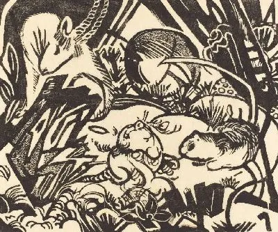 Картина Легенда животных (1912) (Animal Legend (Tierlegende))