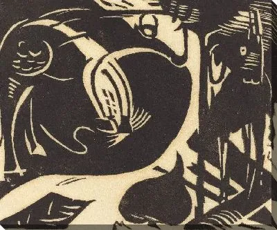 Картина Двое мифических животных (1914) (Two Mythical Animals (Zwei Fabeltiere))