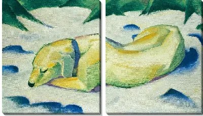 Собака лежит на снегу (1911) (Dog Lying in the Snow)