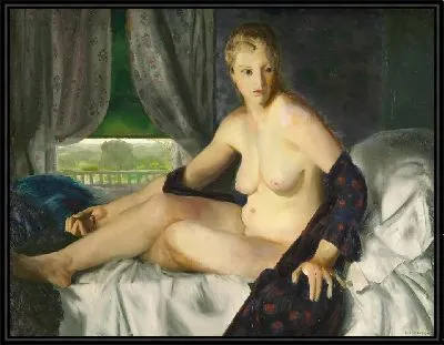 Картина Обнаженная (1920) (Nude with Fan)